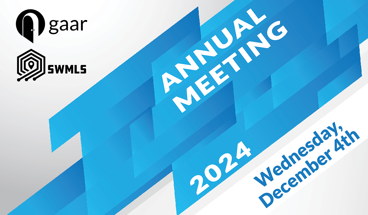 Schedule for the GAAR & SWMLS Annual Meeting on December 4th