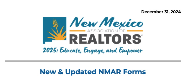 New & Updated NMAR Forms for 2025