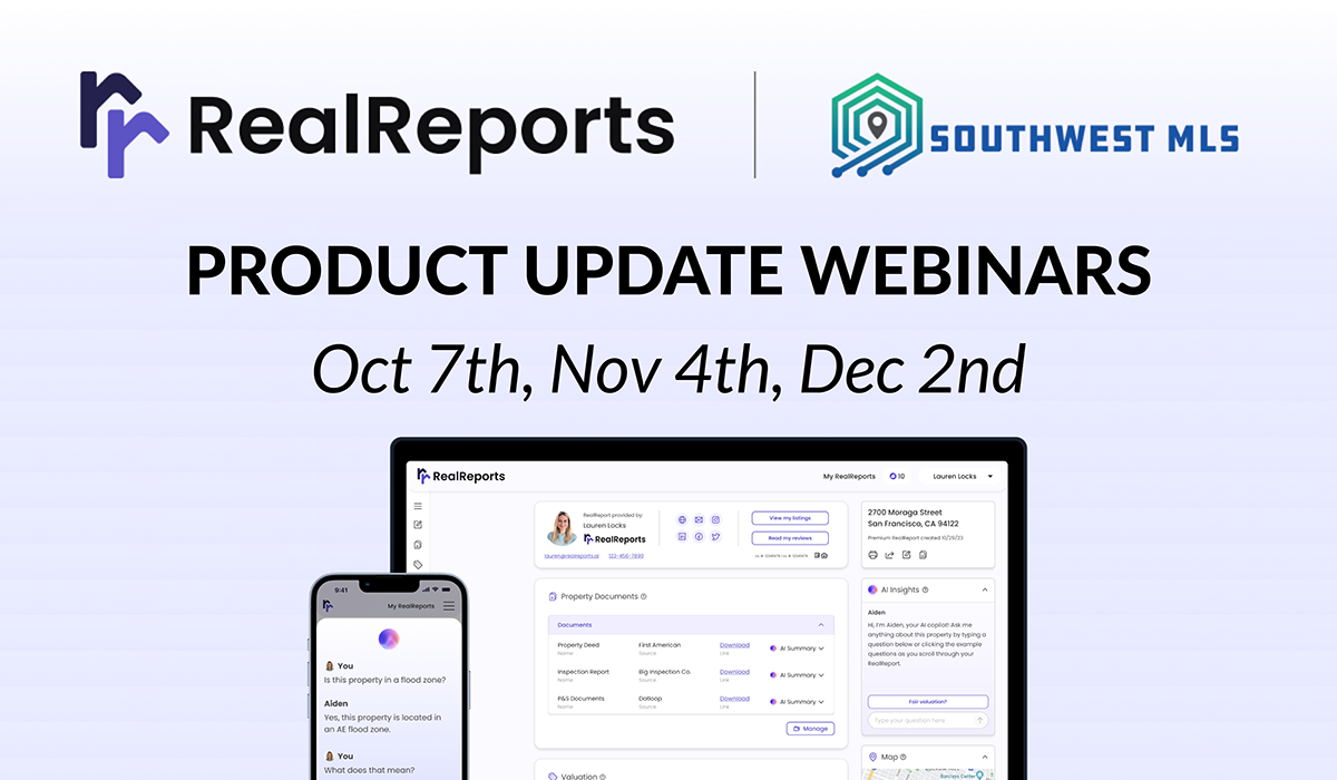 RealReport Hosts 3 Product Update Webinars for SWMLS